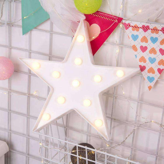 AMZER Creative Shape Warm White LED Decoration Party Star Lamp Light