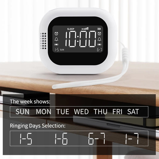 LED Vibration Alarm Clock Rechargeable