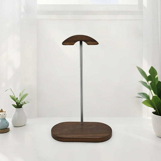 Walnut Aluminum Headphone Stand Holder