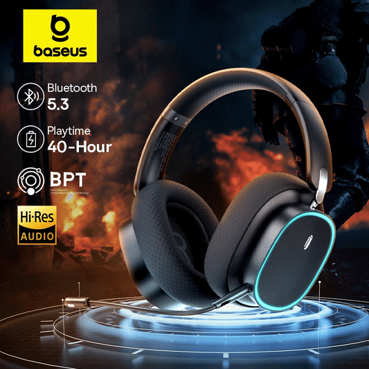 Wireless Gaming Headphones with Mic RGB