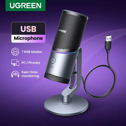 RGB USB Condenser Microphone for Streaming