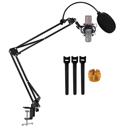 5Core Microphone Stand Suspension Desk Scissor Boom Arm W Shock Mount