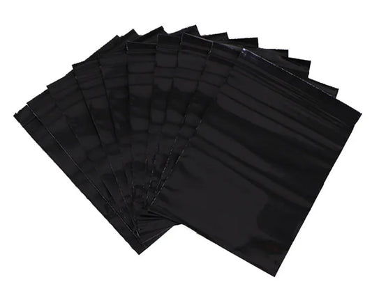 Black PE Zip Lock Storage Bags