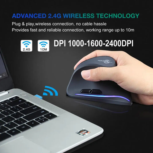 Ergonomic Wireless Vertical Mouse 2400 DPI