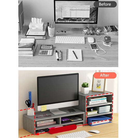 Wood Desktop Monitor Laptop Riser