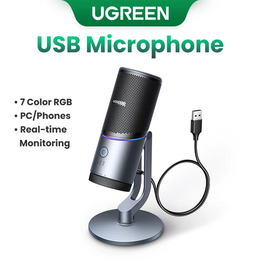 RGB USB Condenser Microphone for Streaming