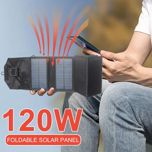 120W Foldable Solar Phone Charger
