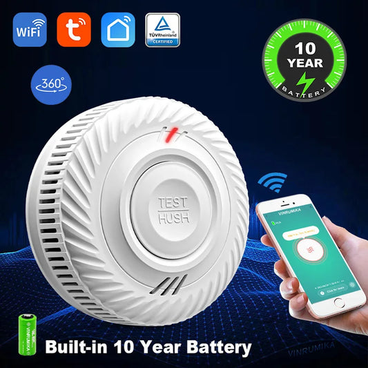 Built-in 10-Year Battery WiFi Smoke Detector