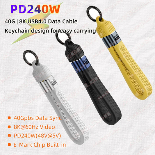 USB4 240W 40Gbps Keychain Cable