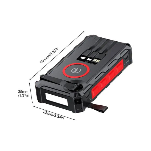 Solar Hand-Crank Power Bank Charger
