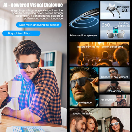 2025 AI Smart Glasses with Camera
