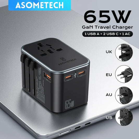 65W GaN Universal Travel Adapter Charger