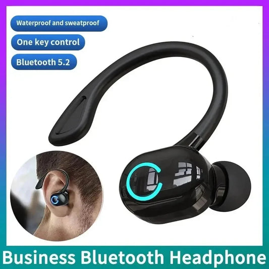 Bluetooth 5.2 Business Wireless Headphone Ear-Hook Mini HIFI Bass