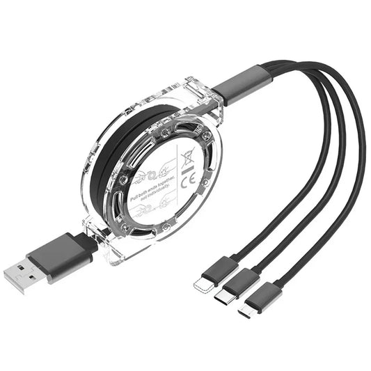 3-in-1 Retractable Charging Cable