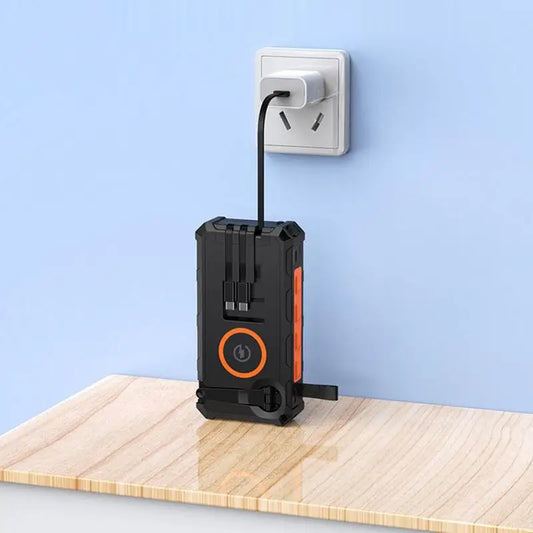 Solar Hand-Crank Power Bank Charger