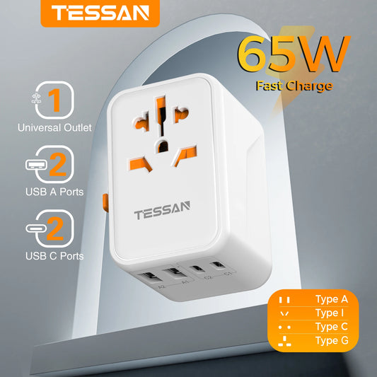 65W GaN Universal Travel Adapter