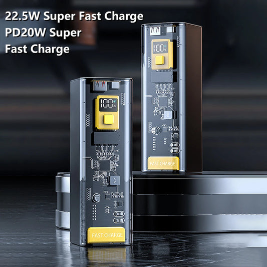 22.5W Fast Charge Transparent Power Bank