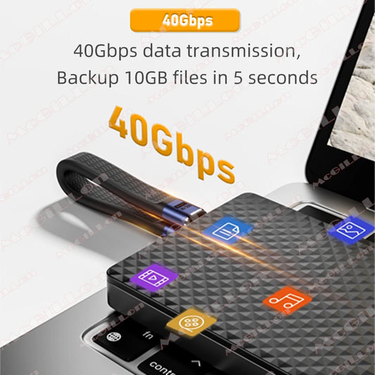 USB4 240W 40Gbps Keychain Cable