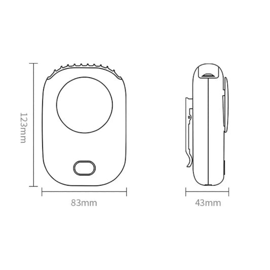 Wearable 3-Speed USB Portable Fan