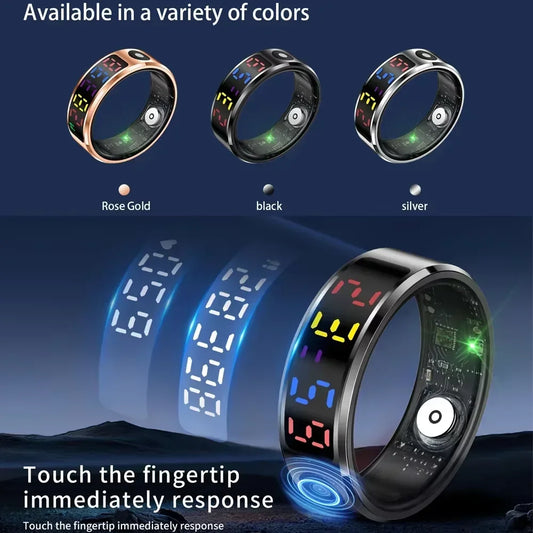 Colorful Screen Smart Touch Health Ring