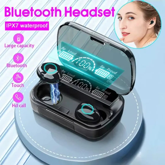 M10 Bluetooth Earphones Handfree LED Dispay Bluetooth Headphones HiFi