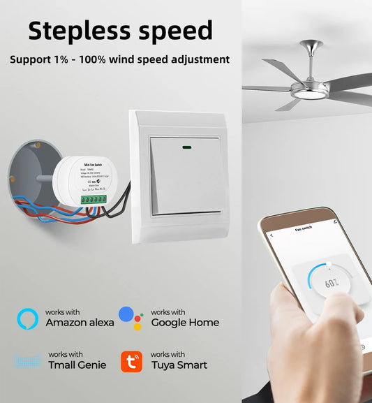 Tuya WiFi Mini Smart Fan Speed Switch