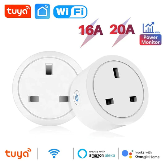 20A TUYA WiFi Smart UK Socket