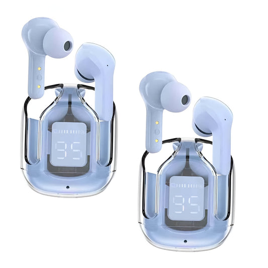 AMAN ENTERPRISES Bluetooth Earbuds Combo Pack (Blue) – Transparent